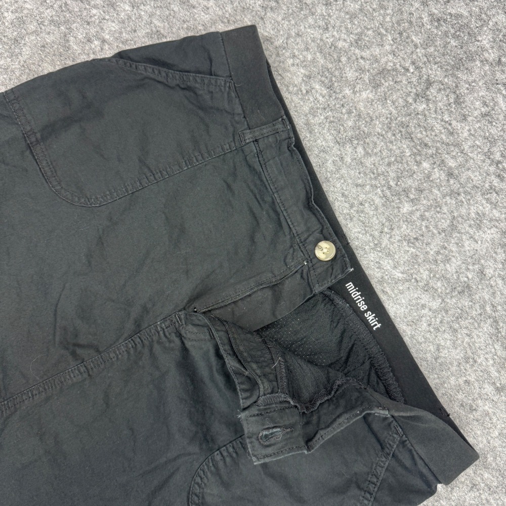 Lee Riders Black Zipper Fly Mid Rise‎ Skirt With Pockets Women Size 16